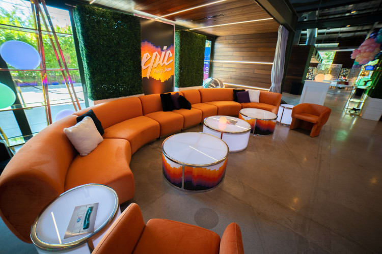 Colette Crescent Sofa - Rust view 2