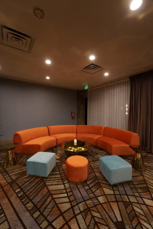 Colette Crescent Sofa - Rust view 5