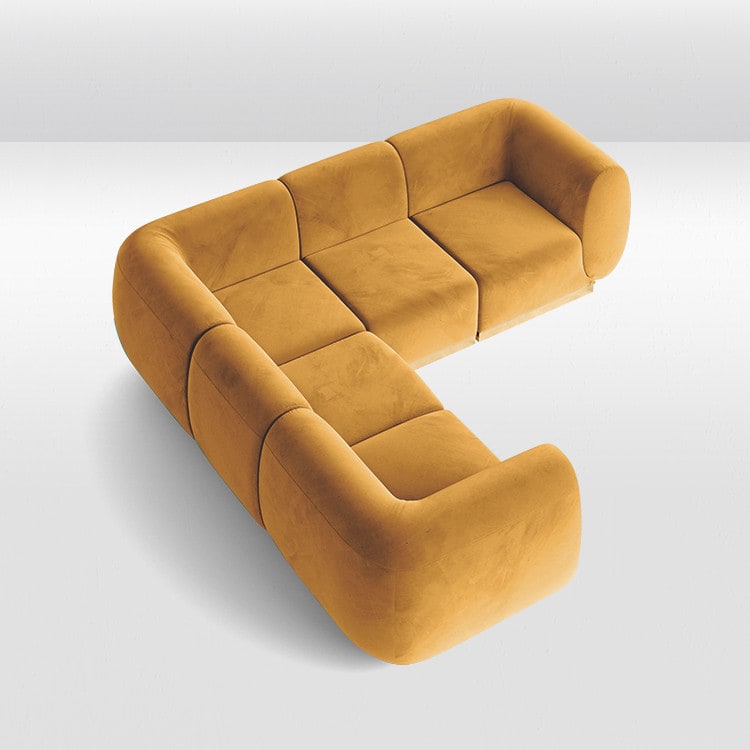 Colette L Sofa - Caramel view 2