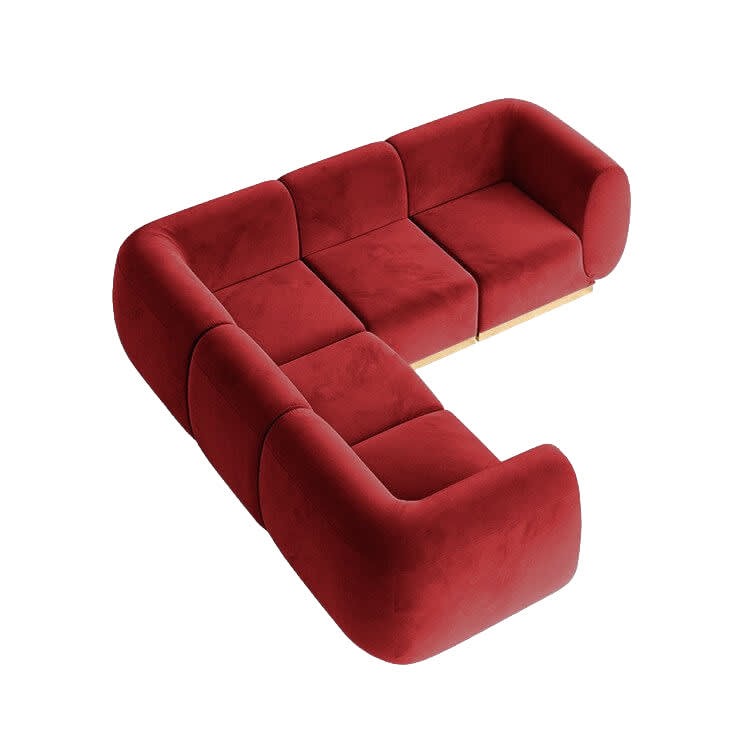 Colette L Sofa - Crimson