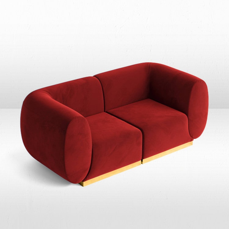 Colette Loveseat - Crimson view 2