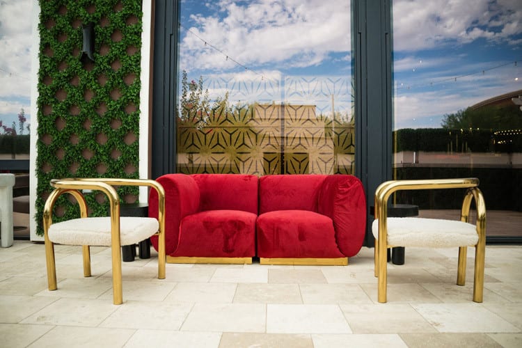 Colette Loveseat - Crimson view 3