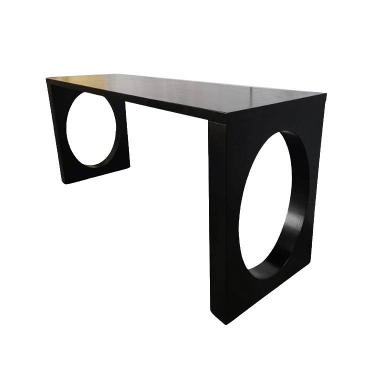 Flint Wood Communal Table - Black