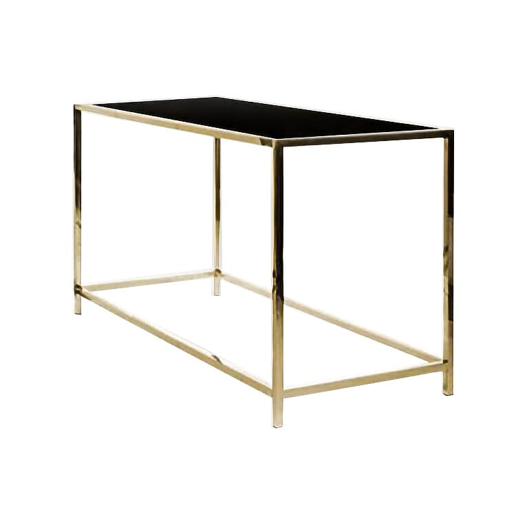 Rivington Flat Gold Communal Table / Black Matte Top