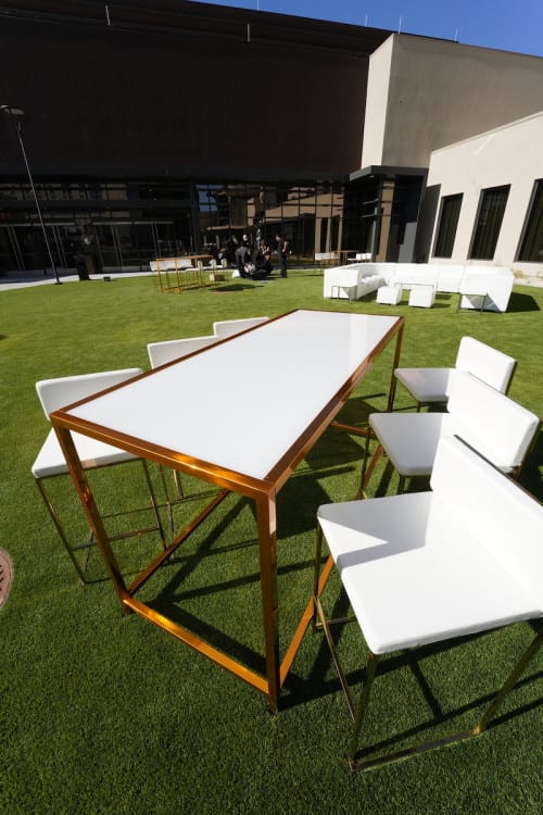Rivington Flat Gold Communal Table - Flat Gold view 5