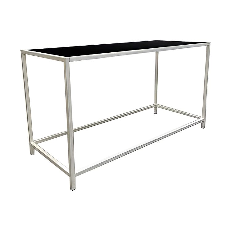 Rivington White Communal Table / Black Matte Top