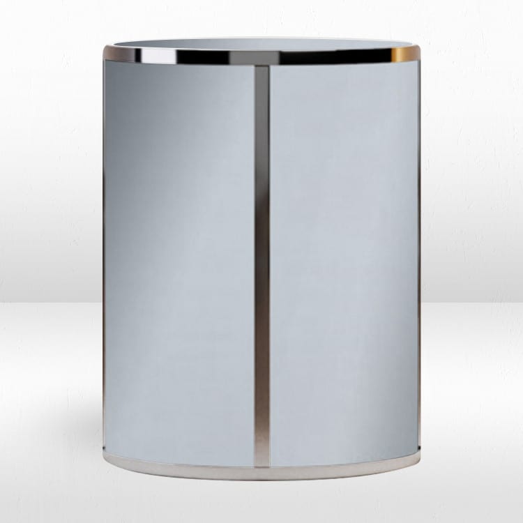 Dexter Round Cocktail Table / Silver Mirror Inserts view 2