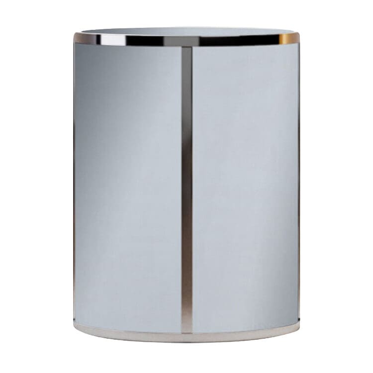 Dexter Round Cocktail Table / Silver Mirror Inserts
