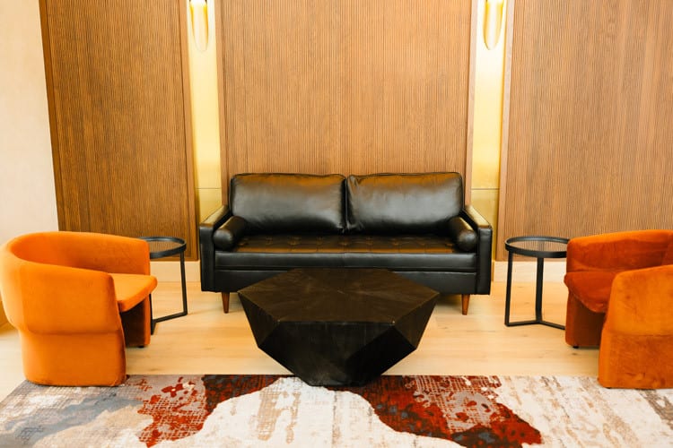 Dylan Leather Sofa - Black view 4