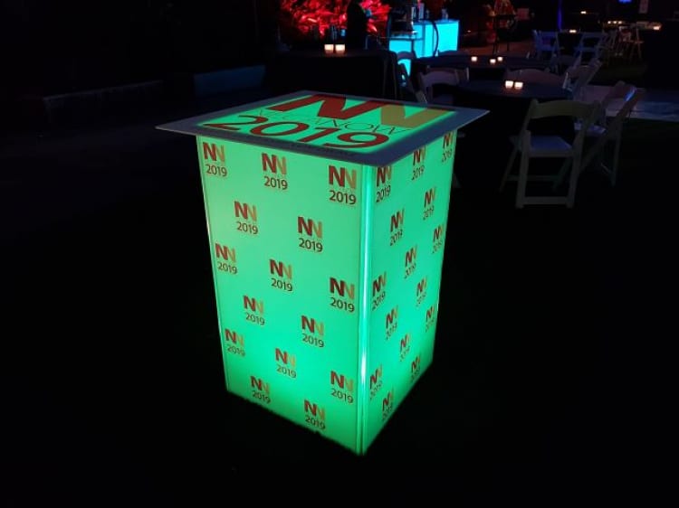 Glowing Cube Cocktail Table view 3