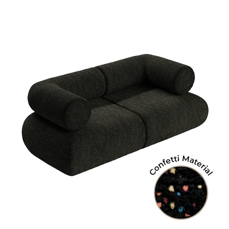 Juno Loveseat - Confetti Black