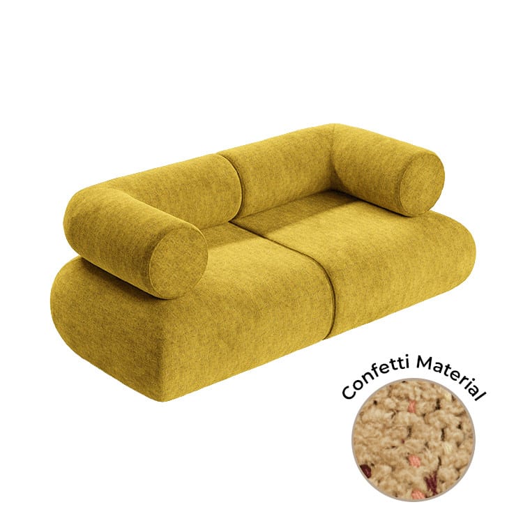 Juno Loveseat - Confetti Mustard