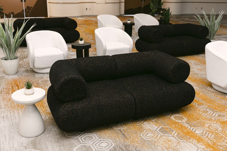 Juno Loveseat - Confetti Black view 6