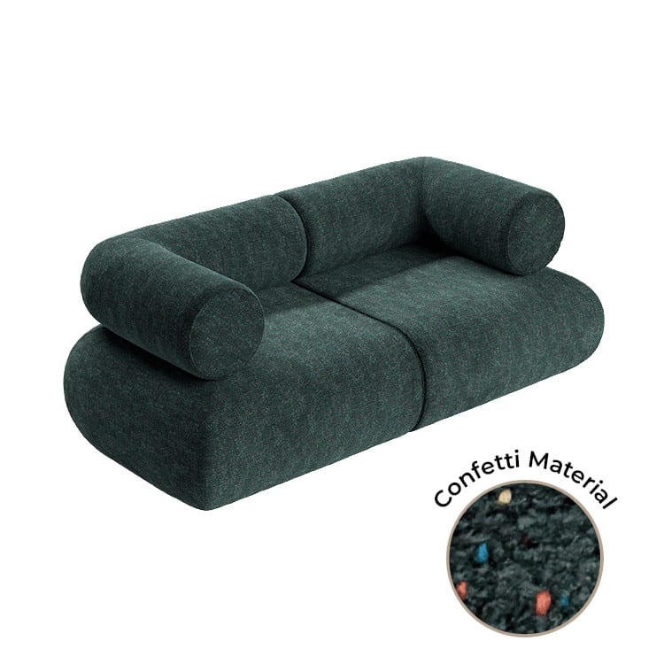 Juno Loveseat - Confetti Emerald
