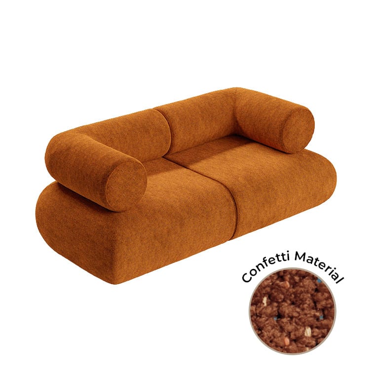 Juno Loveseat - Confetti Rust