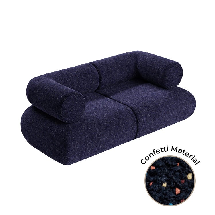 Juno Loveseat - Confetti Sapphire