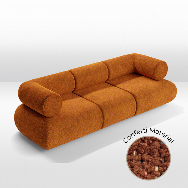 Juno Sofa - Confetti Rust view 7