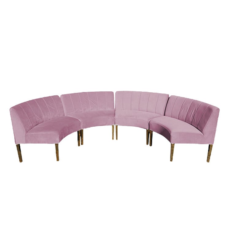 Kincaid Crescent Sofa - Dusty Rose