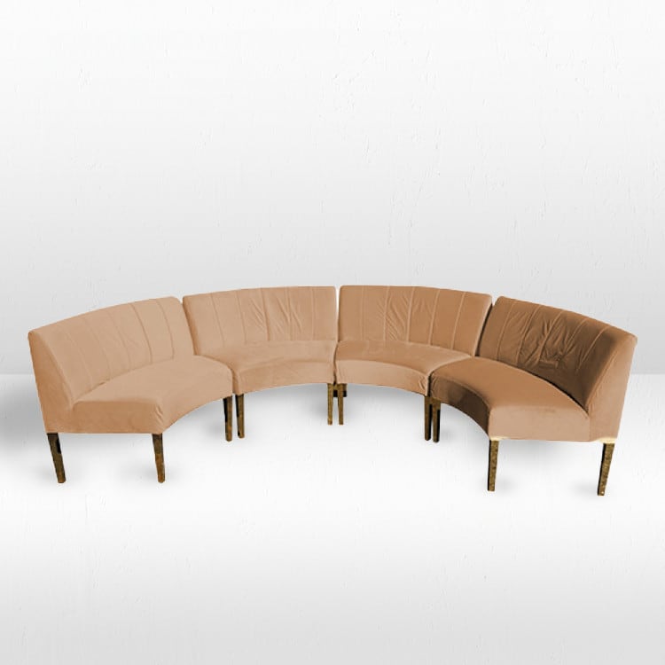 Kincaid Crescent Sofa - Champagne view 4