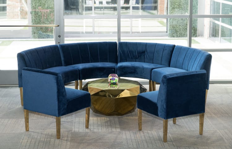 Kincaid Crescent Sofa - Sapphire view 2