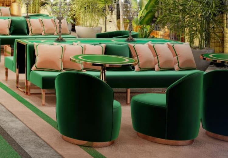 Kincaid 8ft Ottoman - Emerald view 2