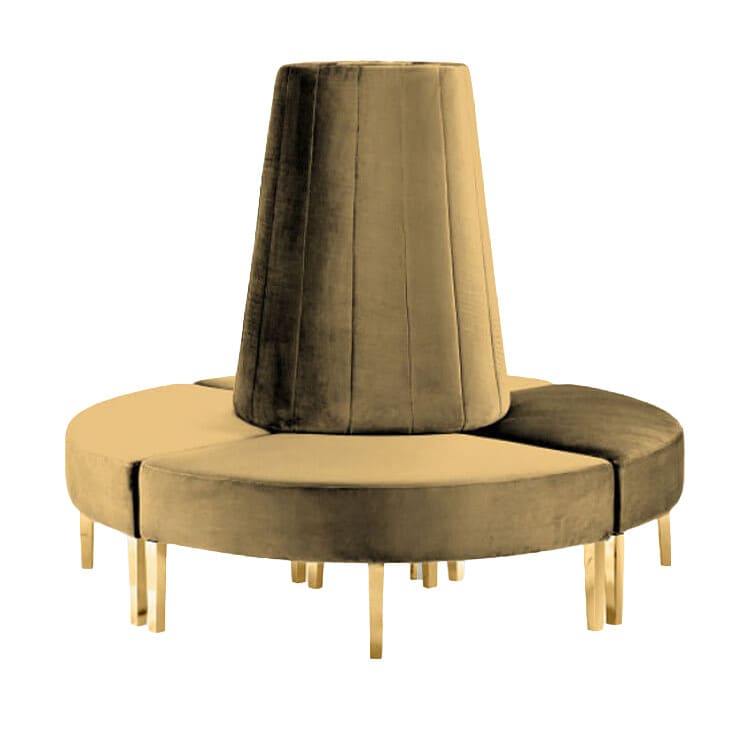 Kincaid Circle Sofa - Champagne