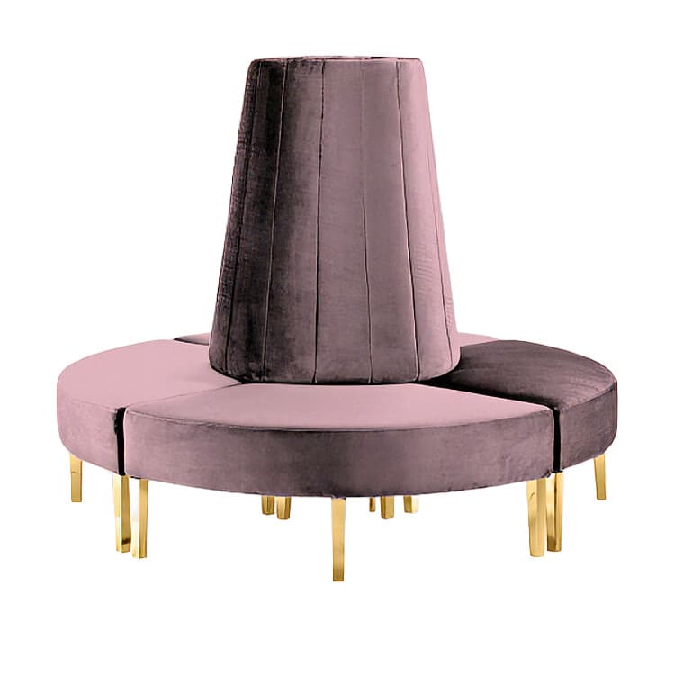 Kincaid Circle Sofa - Dusty Rose
