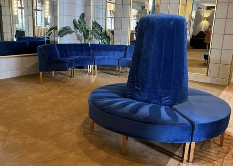 Kincaid Circle Sofa - Sapphire view 3