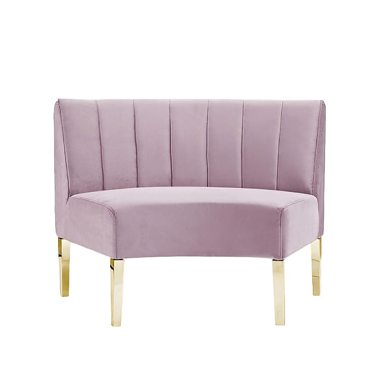 Kincaid Inside Round Sofa - Dusty Rose