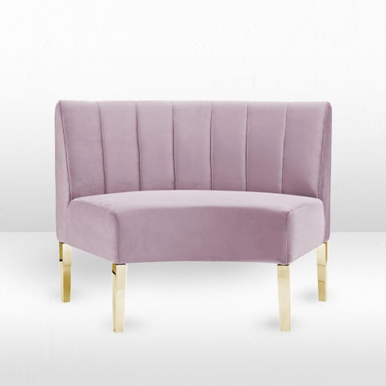 Kincaid Inside Round Sofa - Dusty Rose view 7