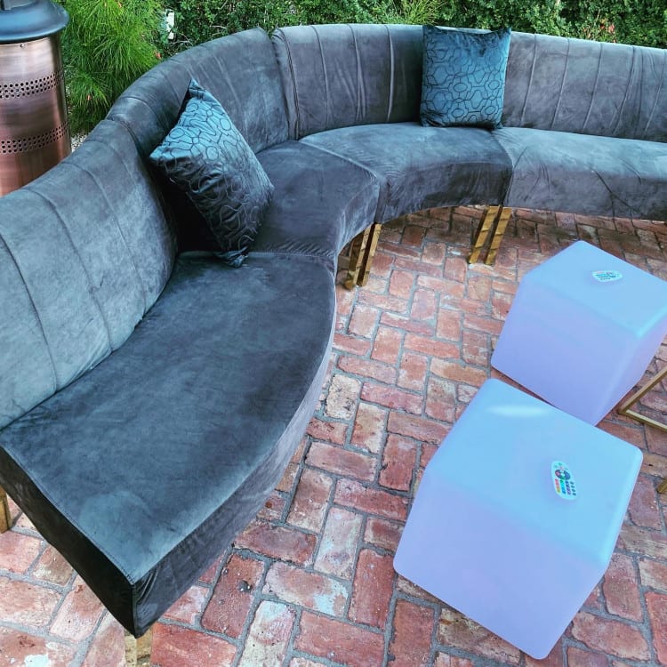 Kincaid Outside Round Sofa - Graphite view 2