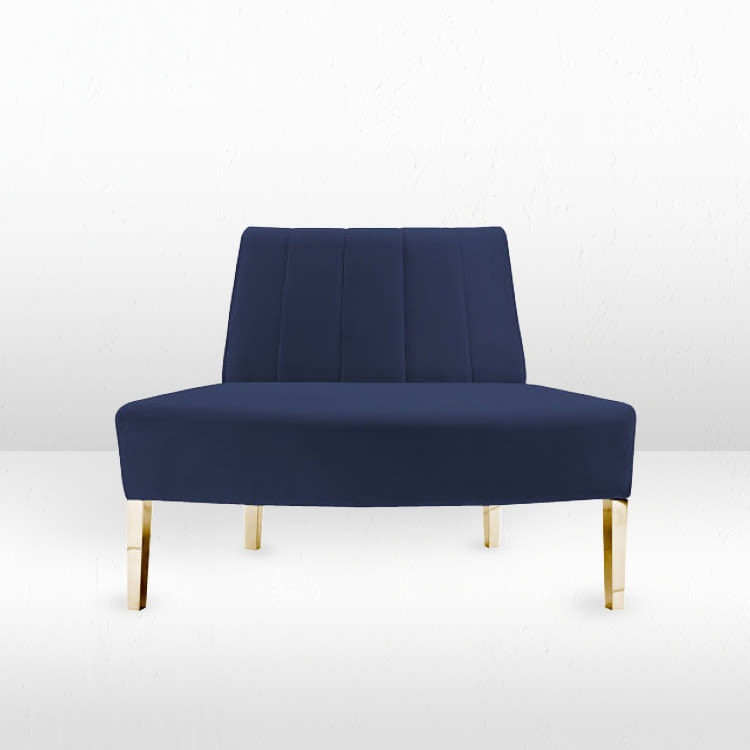 Kincaid Outside Round Sofa - Sapphire view 2
