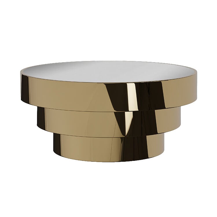 Lenox Coffee Table / Silver Mirror Top