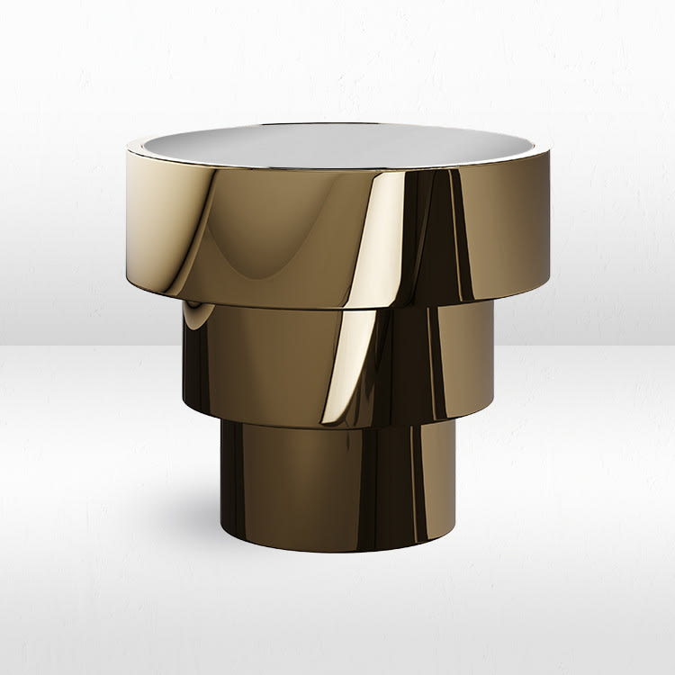 Lenox Side Table / Silver Mirror Top view 2