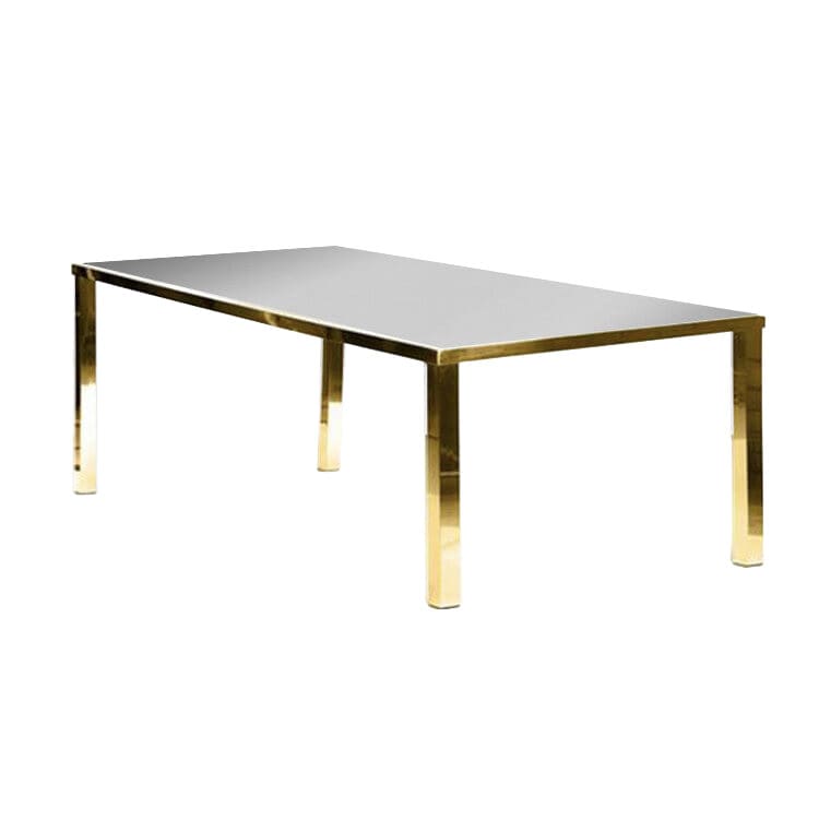 Metropolitan Communal Table - Flat Gold Frame / Silver Mirro