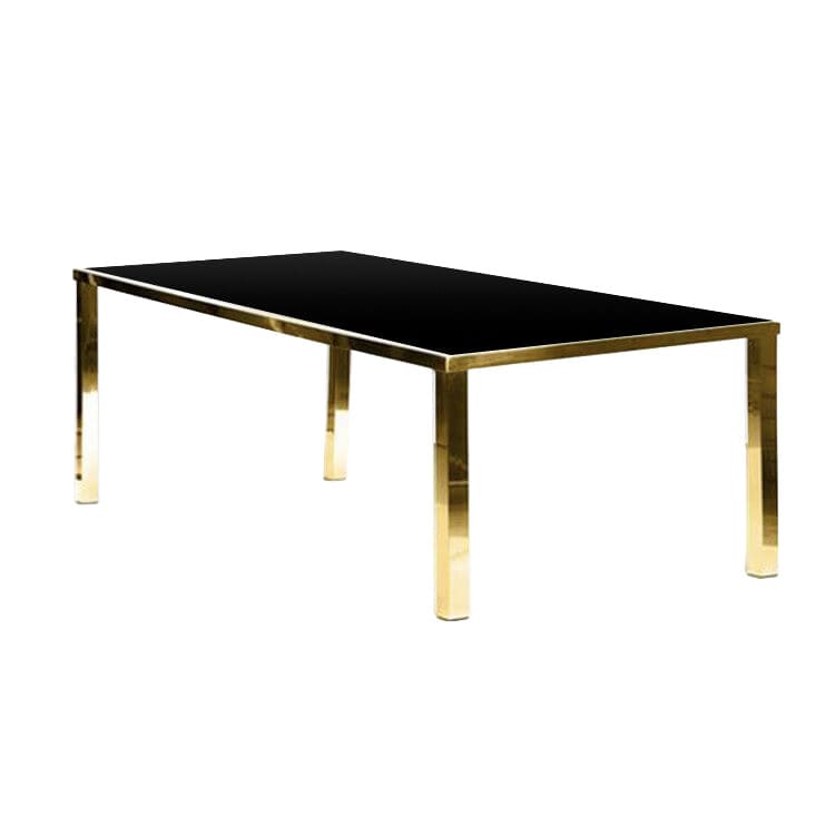 Metropolitan Communal Table - Flat Gold Frame / Black Matte