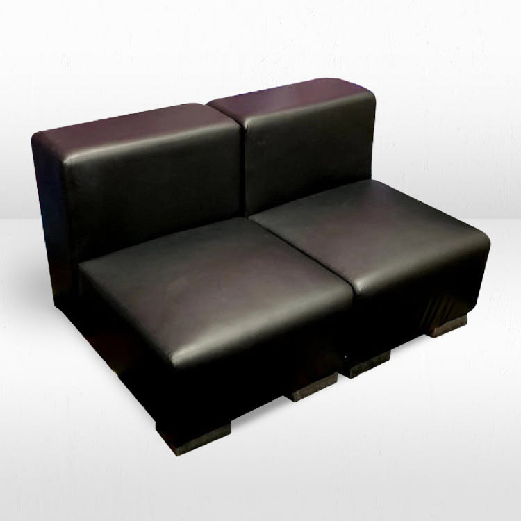 Mondrian Armless Loveseat - Black view 4