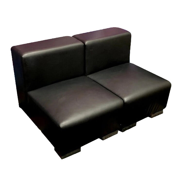 Mondrian Armless Loveseat - Black