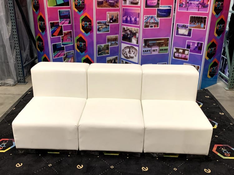 Mondrian Armless Sofa - White view 2