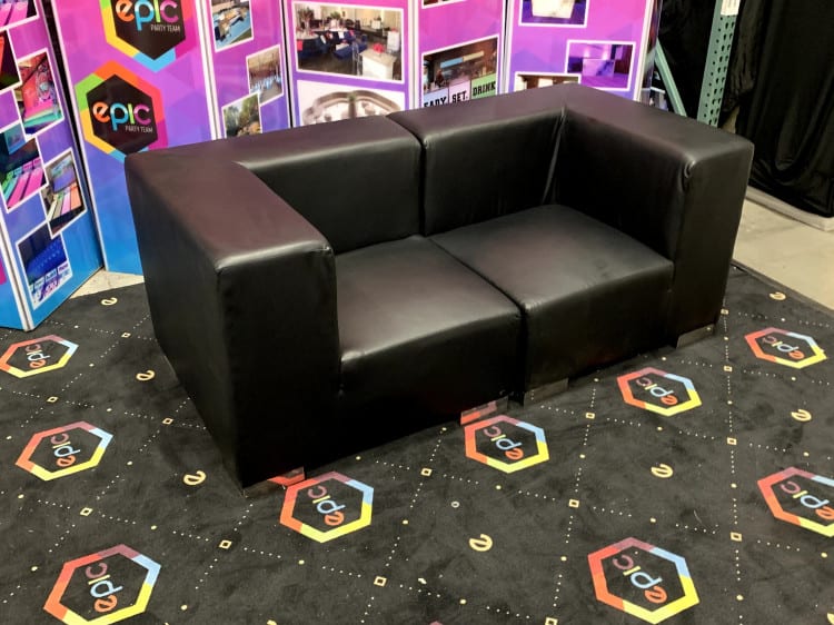 Mondrian Loveseat - Black view 2