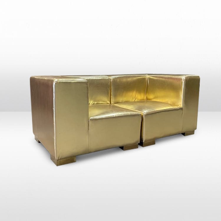 Mondrian Loveseat - Gold Metallic view 6