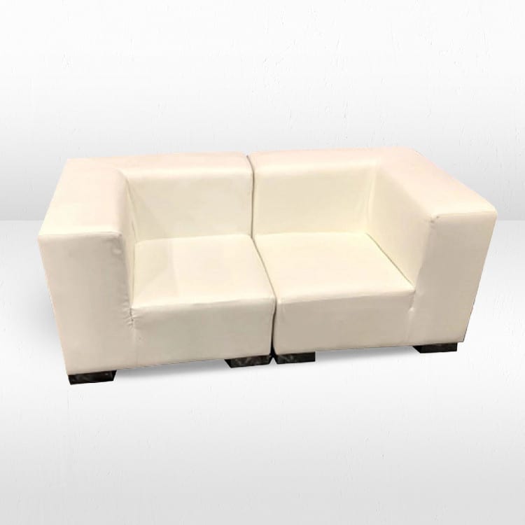 Mondrian Loveseat - White view 3