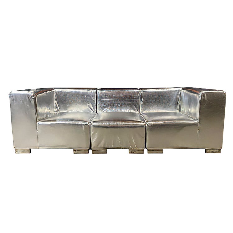 Mondrian Sofa - Silver Metallic