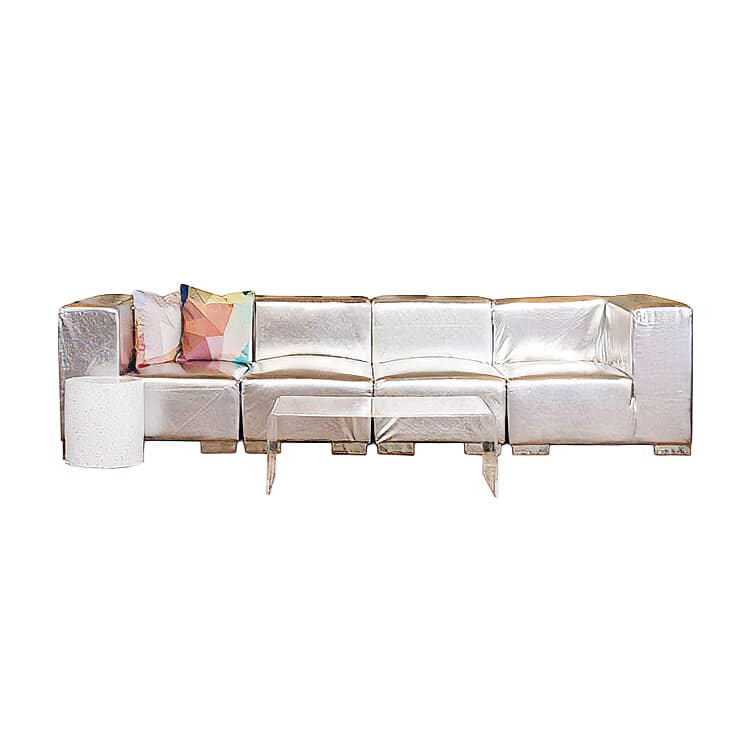 Mondrian Sofa XL - Silver Metallic