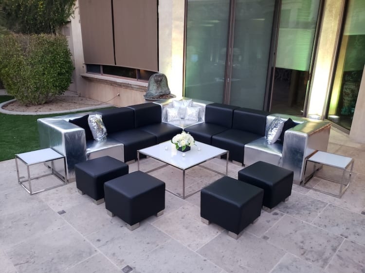 Cube Ottoman - Black view 4