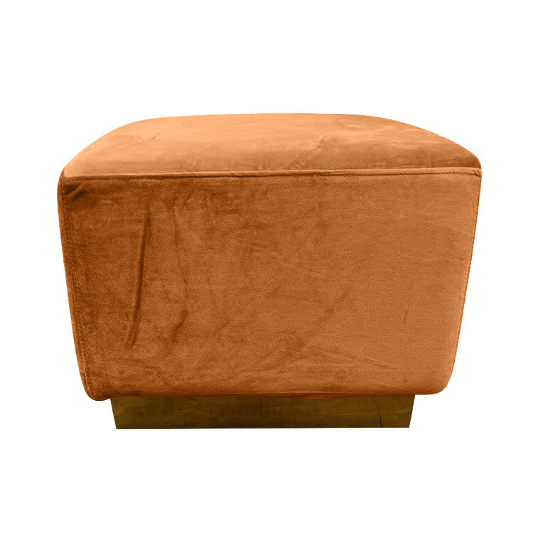 Colette Cube Ottoman - Cinnamon