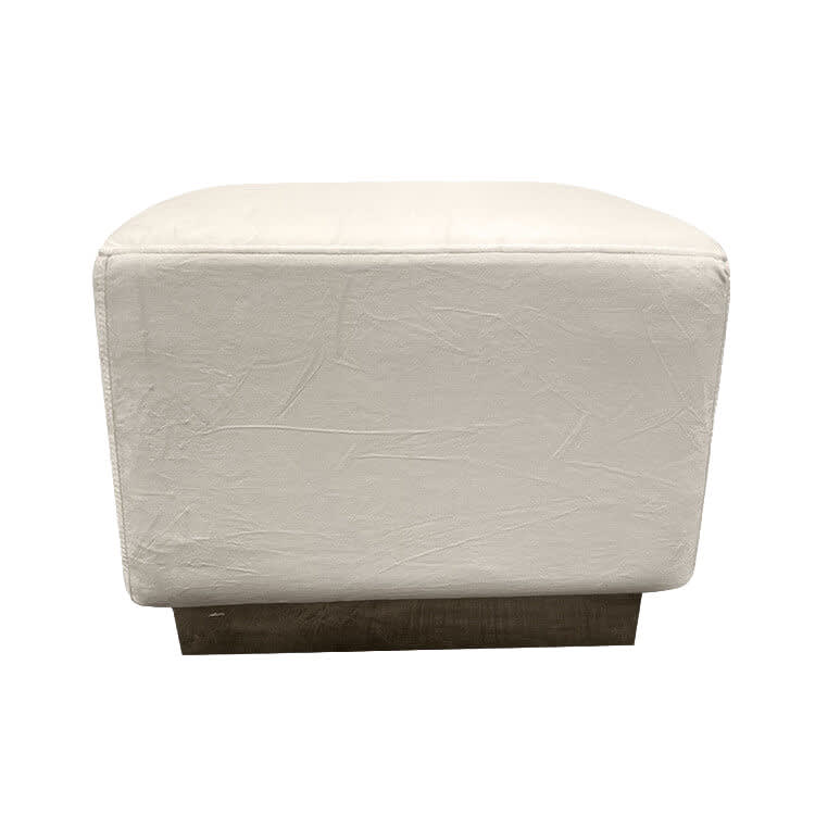 Colette Cube Ottoman - Ivory