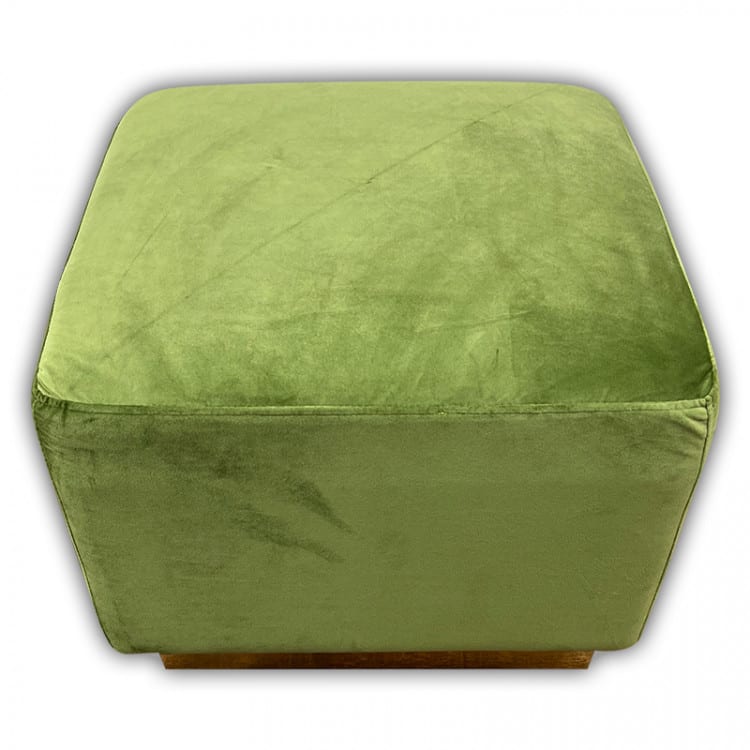 Colette Cube Ottoman - Moss view 2