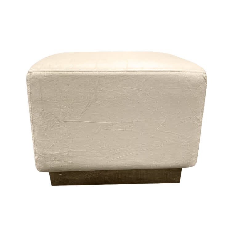 Colette Cube Ottoman - Ivory Boucle