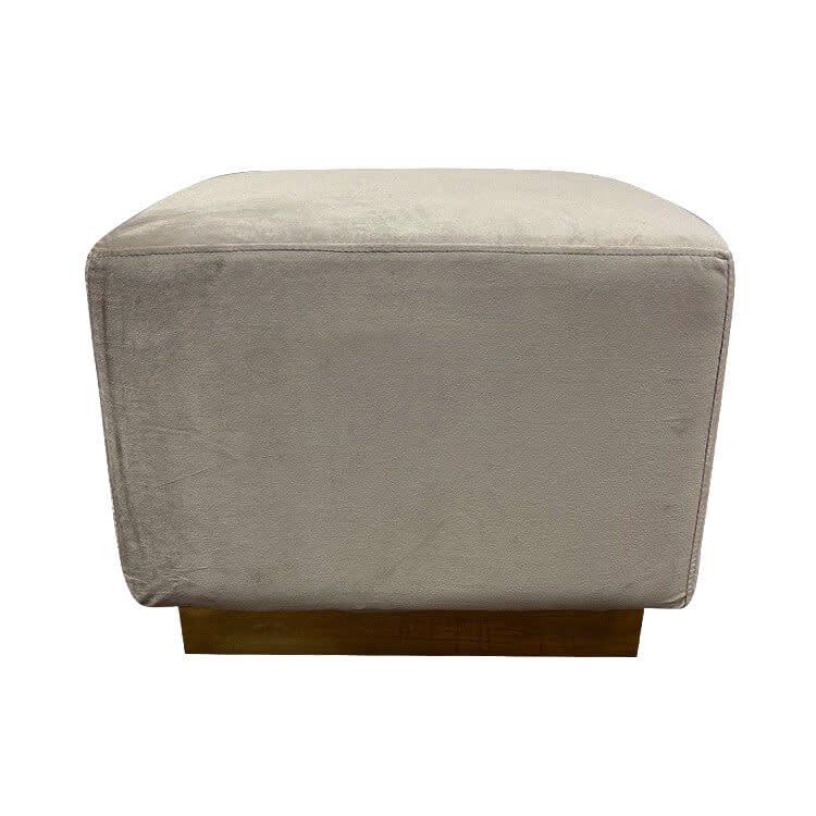 Colette Cube Ottoman - Pewter